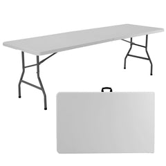 MyDepot Plastic Folding Table Outdoor Indoor Heavy Duty Portable Desk with Carrying Handle for Camping Picnic Party