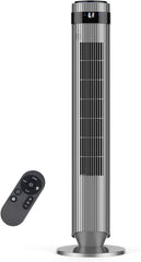 MyDepot Tower Fan for Bedroom, 28dB Quiet Floor Standing Fan with Remote, 12H Timer, 5 Speeds, 4 Modes, LED Display, Portable Bladeless Oscillating Cooling Fan for Indoor, Home, Office