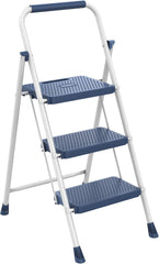 MyDepot  Step Ladder, 3 Sturdy Step Stool with Anti-Slip Pedal & Comfortable Handrail, Portable Heavy Duty Step Stool for Kitchen, Garage & Outdoor Use, 800lbs