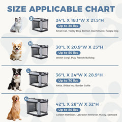 MyDepot Dog Crate Travel Cat Pet Carrier for Small Dog, Portable Foldable Soft Pet Airline Approved Crate with Storage Bag & Washable Pad for Indoor Outdoor Dog Kennel Carrier