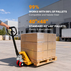 My Depot Manual Pallet Jack – Standard Duty Manual Forklift, 5500 lbs Capacity, Durable PU Wheels, Warehouse & Factory Use