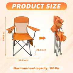 MyDepot Lightweight Camping Chair for Adults, 300lbs Capacity Foldable Portable Lawn Chair with Carry Bag, Outdoor Chair for Camping, Lawn, Beach & Travel