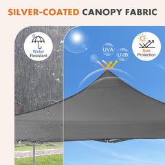 MyDepot 10 x 10 Ft Pop Up Canopy Tent Outdoor Use, Portable Shade Waterproof Beach Tent with Sand Bags for Events Backyard Parties