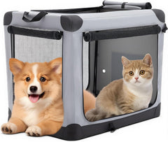 MyDepot Dog Crate Travel Cat Pet Carrier for Small Dog, Portable Foldable Soft Pet Airline Approved Crate with Storage Bag & Washable Pad for Indoor Outdoor Dog Kennel Carrier