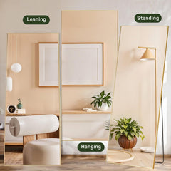 MyDepot Full Length Body Mirror Floor Mirrors with Stand (Rectangular)