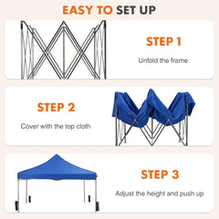 MyDepot 10 x 10 Ft Pop Up Canopy Tent Outdoor Use, Portable Shade Waterproof Beach Tent with Sand Bags for Events Backyard Parties