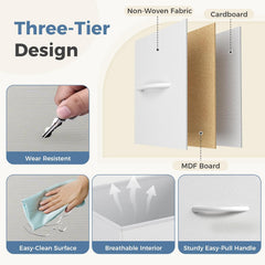 MyDepot 6 Drawers Dresser for Bedroom with Wheels, Fabric Storage Cabinet Organizer with Removable Fabric Bins, Sturdy Steel Frame for Living Room, Office, Entryway, Closets