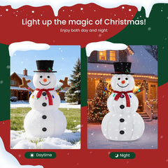 5ft Outdoor Lighted Snowman Christmas Decoration for Yard, Large Outdoor Christmas Decorations w/ 200 LED Lights, Hat, Scarf