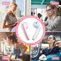 MyDepot Wireless Earbuds 40H Playtime, Deep Bass, LED Case, Waterproof Mic
