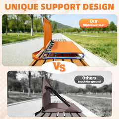 MyDepot Stadium Seat for Bleachers with Legs, Portable Folding Stadium Chair Bleacher Chair with Back Support & Shoulder Strap for Camping & Outdoor Events