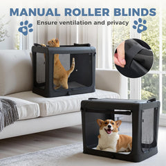 MyDepot Dog Crate Travel Cat Pet Carrier for Small Dog, Portable Foldable Soft Pet Airline Approved Crate with Storage Bag & Washable Pad for Indoor Outdoor Dog Kennel Carrier