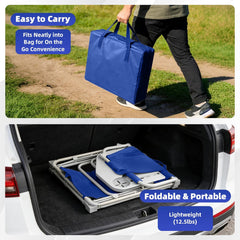 MyDepot Camping Directors Chair, Portable Folding Chair with Side Table and Pocket for Beach, Camping, Lawn & Fishing