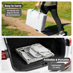 MyDepot Camping Directors Chair, Portable Folding Chair with Side Table and Pocket for Beach, Camping, Lawn & Fishing