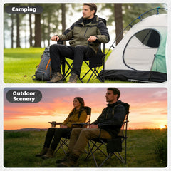 MyDepot Lightweight Camping Chair for Adults, 300lbs Capacity Foldable Portable Lawn Chair with Carry Bag, Outdoor Chair for Camping, Lawn, Beach & Travel