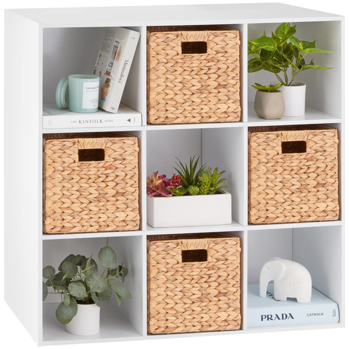 Mydepot 6 8 9 Cube Storage Organizer, Open Bookcase, Space-Saving Display Shelf with Removable Back Panels, Easy Assembly