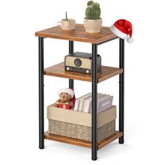 MyDepot 2 Pack Side Table, Small End Table, Tall Nightstand for Living Room, Bedroom, Office, Bathroom