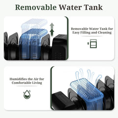 Mydepot Oil Filled Radiator Heater for Indoor Use, Portable Large Room Radiant Space Heater 1500W with 3 Heat Settings Overheat & Tip-Over Protection