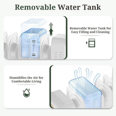 Mydepot Oil Filled Radiator Heater for Indoor Use, Portable Large Room Radiant Space Heater 1500W with 3 Heat Settings Overheat & Tip-Over Protection