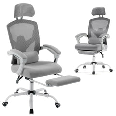 MyDepot Gaming Reclining High-Back Mesh Chair with Ergonomic Leg Rest