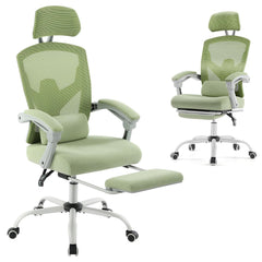 MyDepot Gaming Reclining High-Back Mesh Chair with Ergonomic Leg Rest