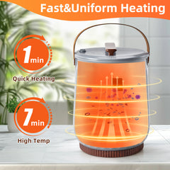 Mydepot Towel Warmer for Bathroom, 20L Towel Heater with 4 Time Settings & Auto-Off, Fast Heating Blanket Warmer for Home, Safety Child Lock and Temp-Alert Design for Towels, Bathrobes, Blankets