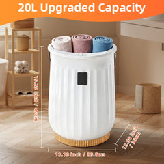 Mydepot Towel Warmer for Bathroom, 20L Towel Heater with 4 Time Settings & Auto-Off, Fast Heating Blanket Warmer for Home, Safety Child Lock and Temp-Alert Design for Towels, Bathrobes, Blankets
