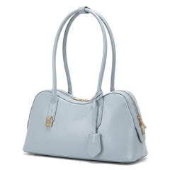 Rosvovo Genuine Leather shoulder Bag for Women with Top Handle, Satchel purse Bowler Handbags with zipper closure