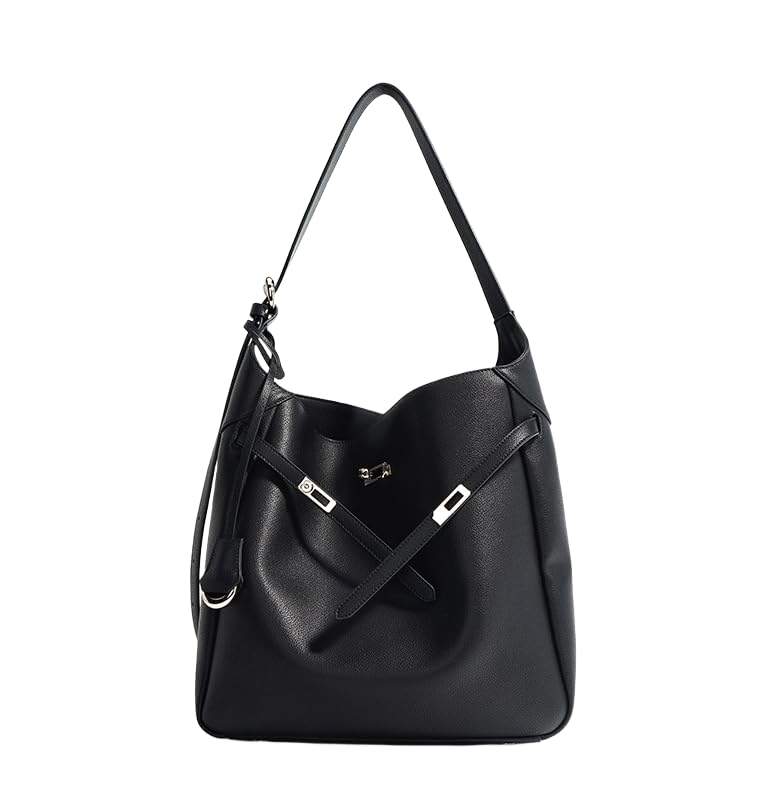 Rosvovo Genuine Leather Hobo Bag for Women, Slouchy tote Bags Purse Shoulder bag