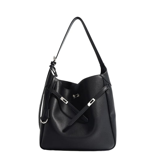 Rosvovo Genuine Leather Hobo Bag for Women, Slouchy tote Bags Purse Shoulder bag