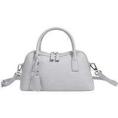 Rosvovo Genuine Leather shoulder Bag for Women with Top Handle, Satchel purse Bowler Handbags with zipper closure