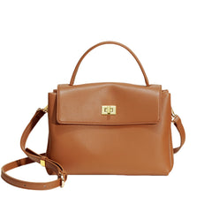Rosvovo Genuine Leather Purse for Women with Top Handle, Leather Satchel purse Crossbody Bags Handbag with Adjustable Strap