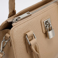 Rosvovo Genuine Leather Purse for Women with Top Handle, Leather Satchel purse Crossbody Bags Handbag with Adjustable Strap