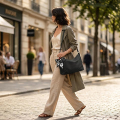 Rosvovo Leather Tote Bag for Women - Slouchy Hobo Shoulder Bag | Designer Inspired, Large Capacity Handbag