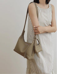 Rosvovo Genuine Leather crossbody Bag for Women, Slouchy crescent Hobo bag Purses shoulder bag with Adjustable Strap