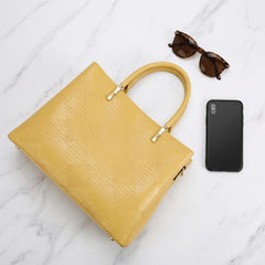 Rosvovo Women's Top Handle Handbag | Classic Yellow Purse, Professional, Social Occasions