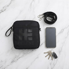 Rosvovo Crossbody Bags for Women, Stylish Vegan Leather Small Purse with Adjustable Strap & Front Pocket, Black Handbag