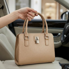 Rosvovo Genuine Leather Purse for Women with Top Handle, Leather Satchel purse Crossbody Bags Handbag with Adjustable Strap