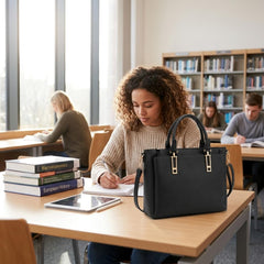 Rosvovo Laptop Bag for Women | Professional Work Tote, Large Purse, Structured Business Handbag, Office and University