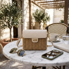 Rosvovo Small Straw Crossbody Bags | Trendy Rattan Purse, Summer Vacations, Beach Outings