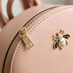 Rosvovo Leather Backpack for Women - Stylish Small Fashion Backpack Purse, Pink Casual Shoulder Bag