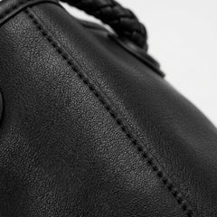 Rosvovo Black Leather Tote Bag for Women | Minimalist Large Capacity Shoulder , Bag Work, Daily Use