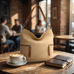 Rosvovo Genuine Leather Shoulder Bags for Women | Soft Full Grain Leather Handbag, Stylish Slouchy Hobo, Tote Style