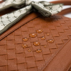Rosvovo Laptop Bag for Women | Vintage Quilted PU Leather Work Tote Bag, Water Resistant Brown Professional Handbag, Office, Commuting