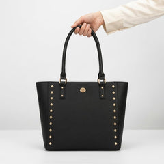 Rosvovo Leather Tote Bag for Women, Large Capacity Top Handle Shoulder Bag | Stylish Handbag, Travel, Daily Use