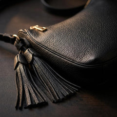 Rosvovo Vintage Leather Crossbody Bag for Women | Small Black, Genuine Leather Purse, Clutch Handbag