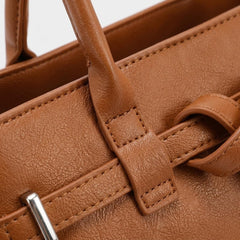 Rosvovo Leather Tote Bag for Women | Structured Laptop Bag, Professional Work Tote, Office, Teaching