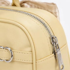 Rosvovo Butter Yellow Shoulder Bag | Trendy Y2K Nylon Bowler Bag, Slouchy Hobo Purse