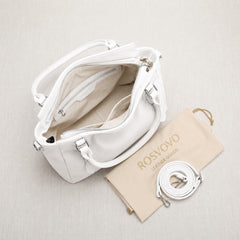 Rosvovo Genuine Leather Purses for Women | High Quality Pebbled Leather Handbag, Tote Bag, Daily Use