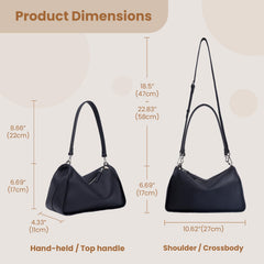 Rosvovo Genuine Leather Purses for Women, Real Leather Women's Shoulder bag Handbag Crossbody Bag Hoho bag