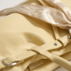 Rosvovo Butter Yellow Shoulder Bag | Trendy Y2K Nylon Bowler Bag, Slouchy Hobo Purse